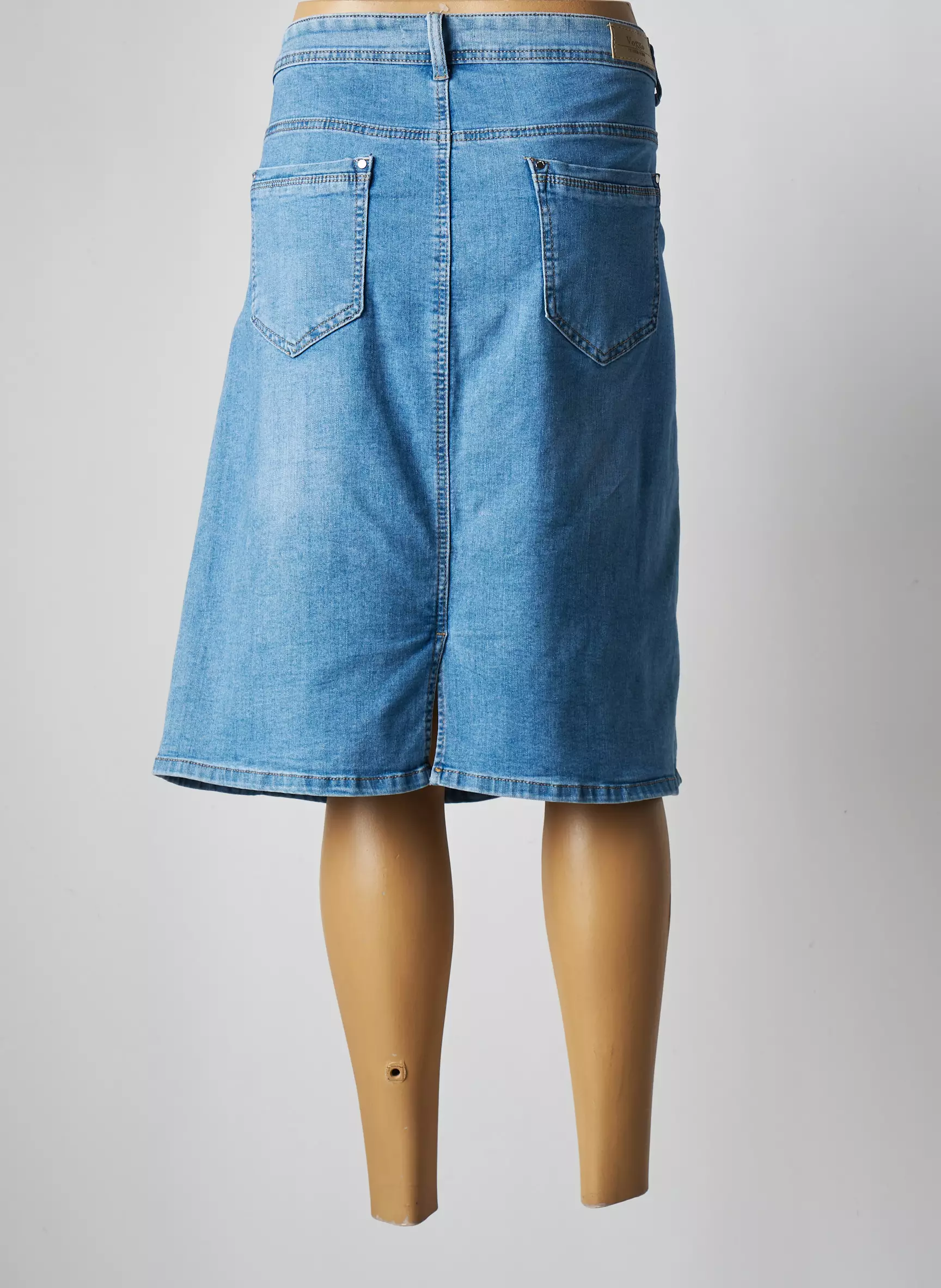 Voggo Jupes Mi Longues Femme couleur bleu