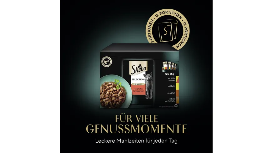 SHEBA® Selection in Sauce Herzhafte Komposition Portionsbeutel 1020 g