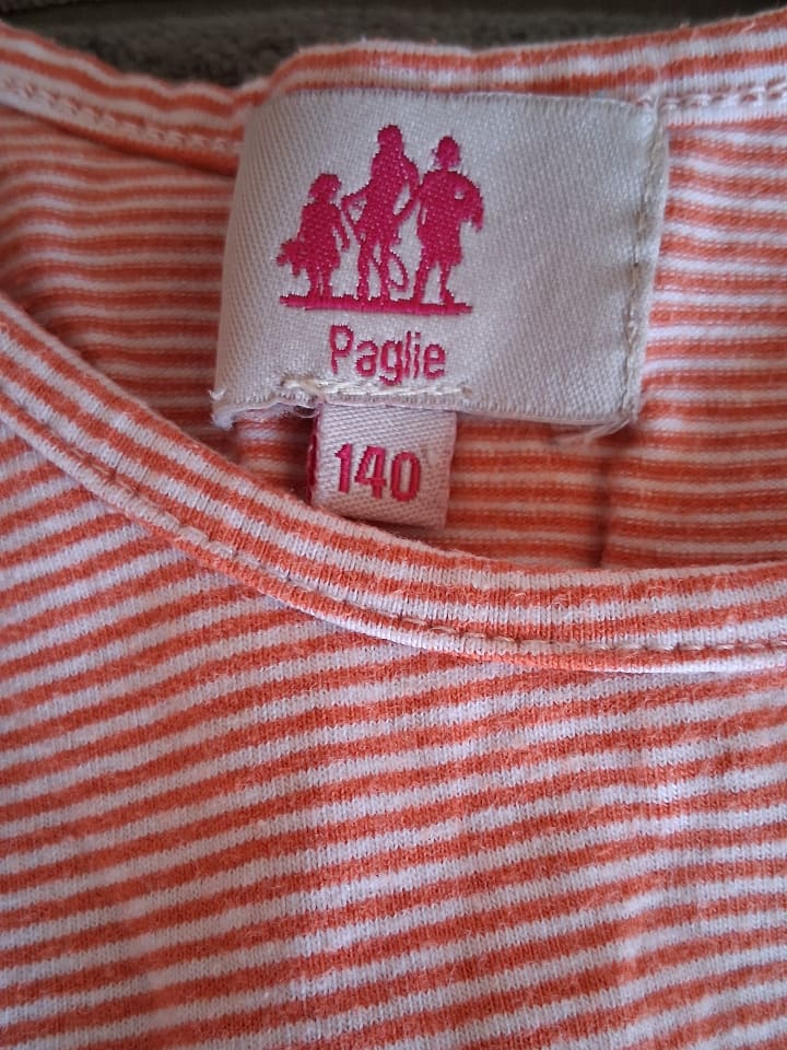 Paglie Kleid in Weiß/ Orange/ Lachsfarben  günstig kaufen 140