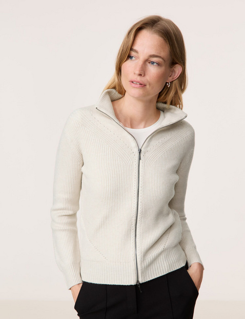 Strickjacke mit 2-Wege-Reißverschluss