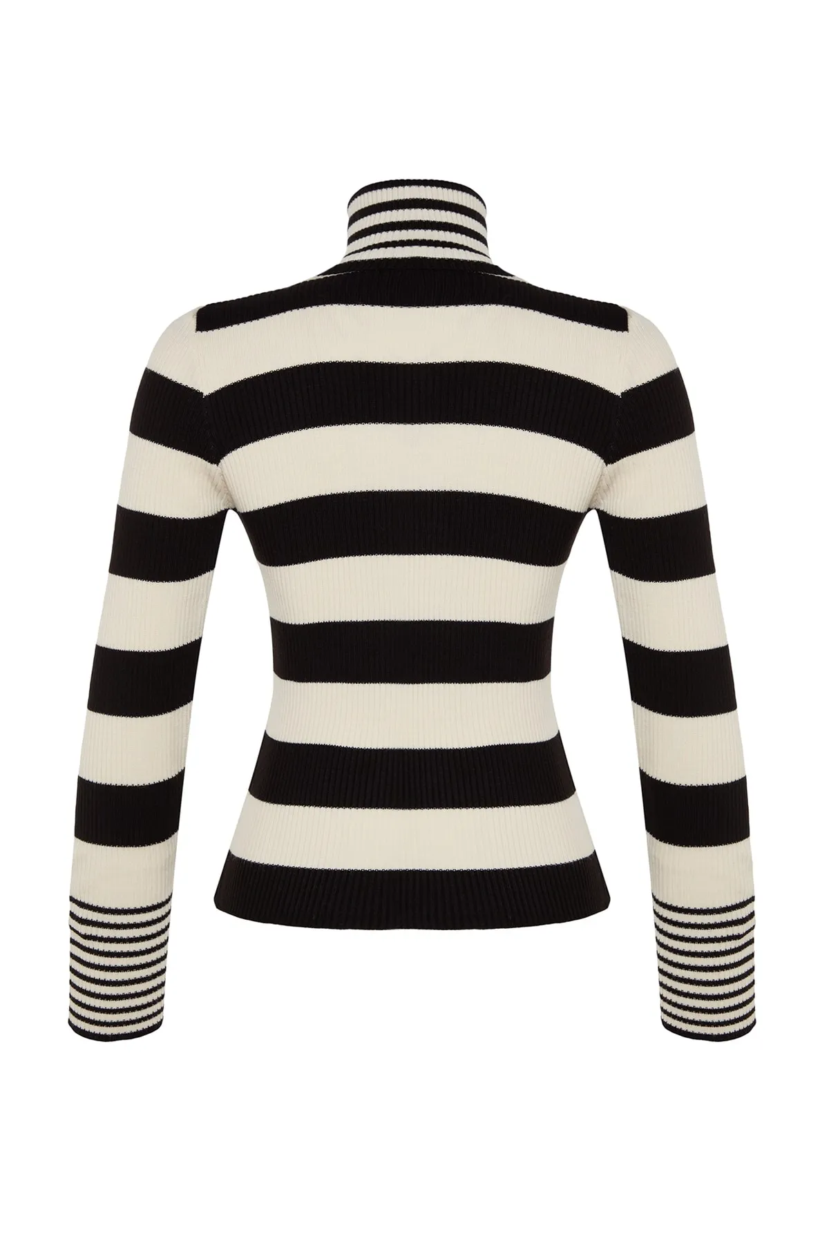 Trendyol Collection  Schwarz gestreifter Strickpullover TWOAW24KZ00637