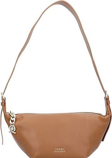 TOMMY HILFIGER Casual Schultertasche Leder 28 cm