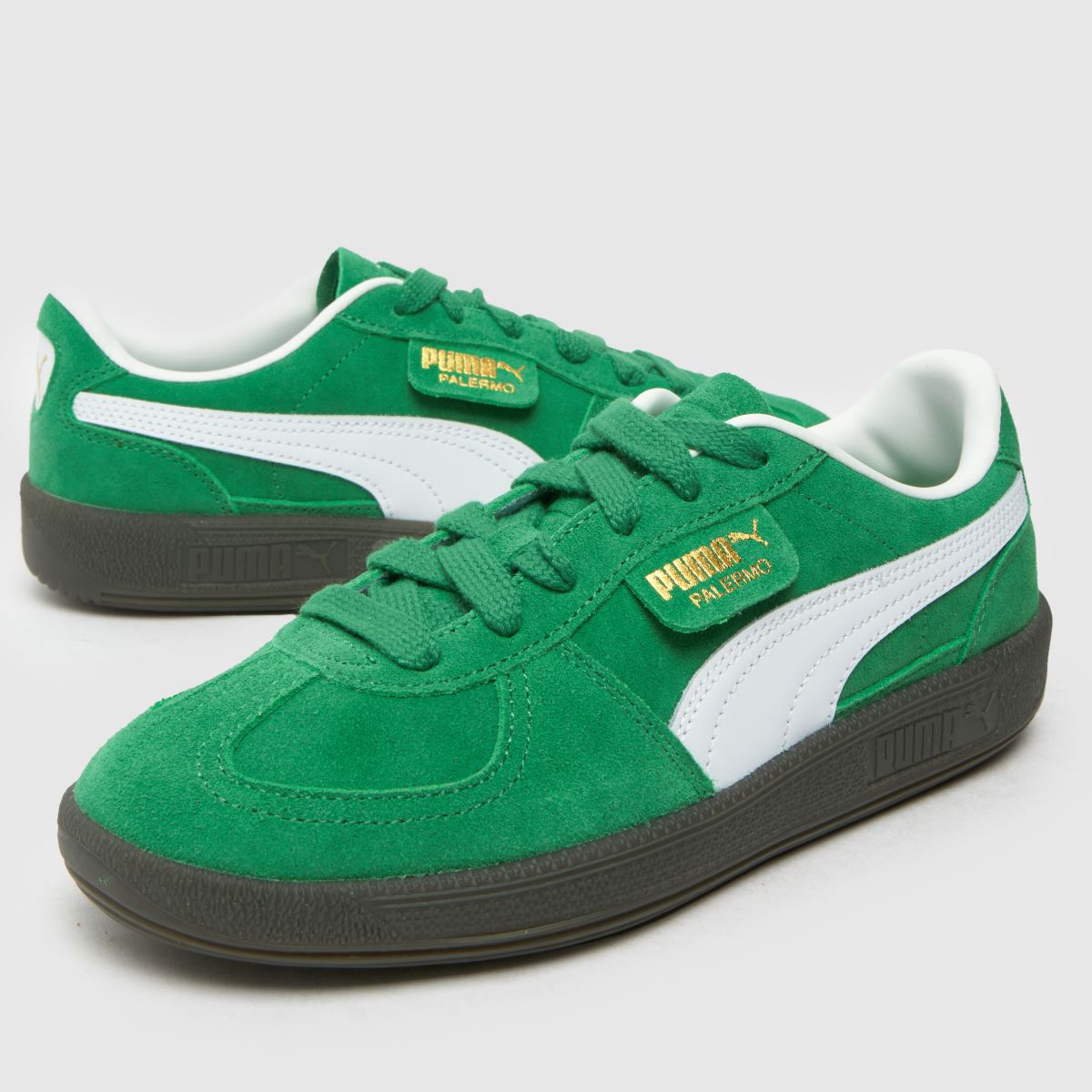 PUMA gröna Palermo Pojkar Ungdomsskor