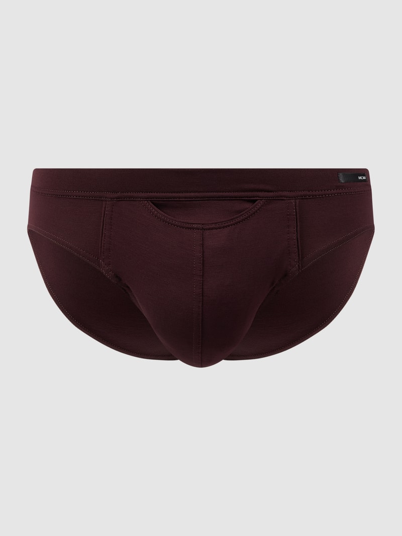 Slip mit Label-Detail in bordeaux rot