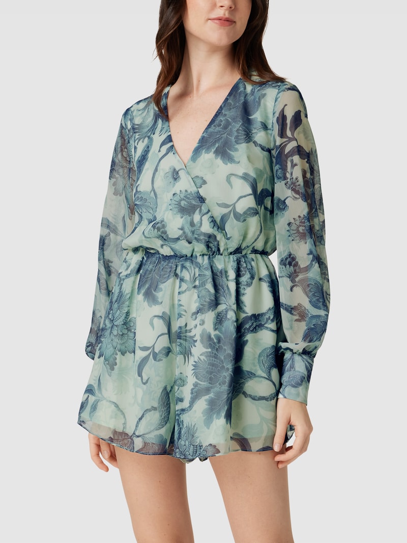 Jumpsuit mit floralem Muster Modell 'CANDIS' in bleu