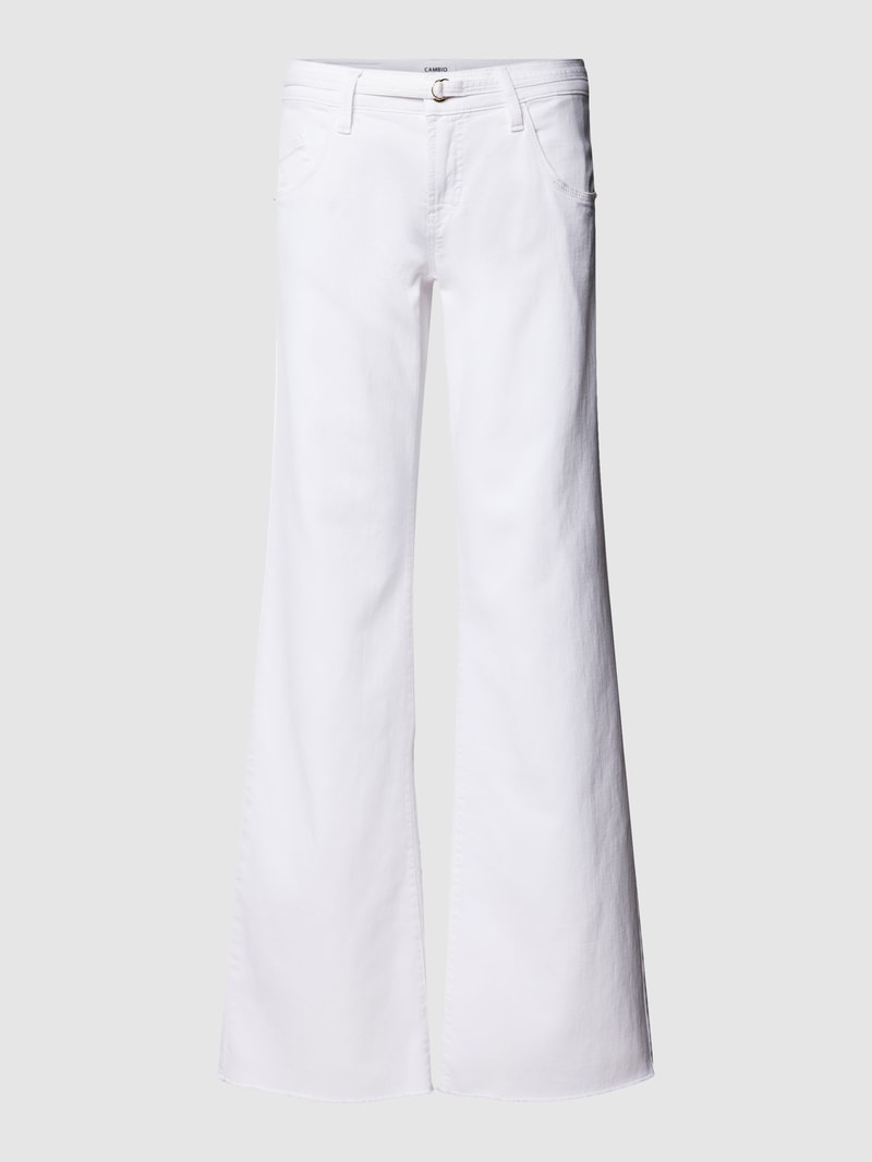 Jeans mit Gürtel Modell 'TESS' in weiß