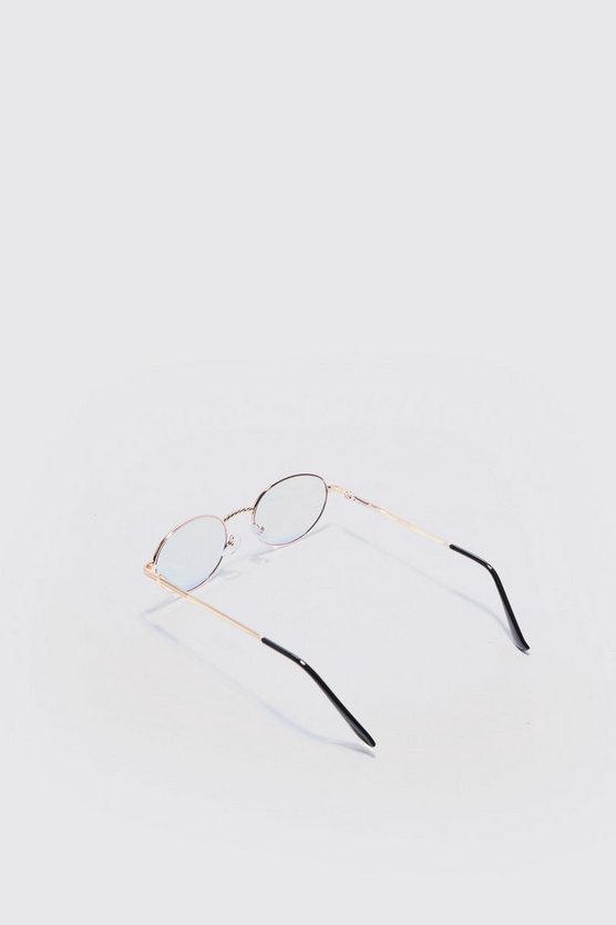 Lila ovale Sonnenbrille mit Metall-Gestell