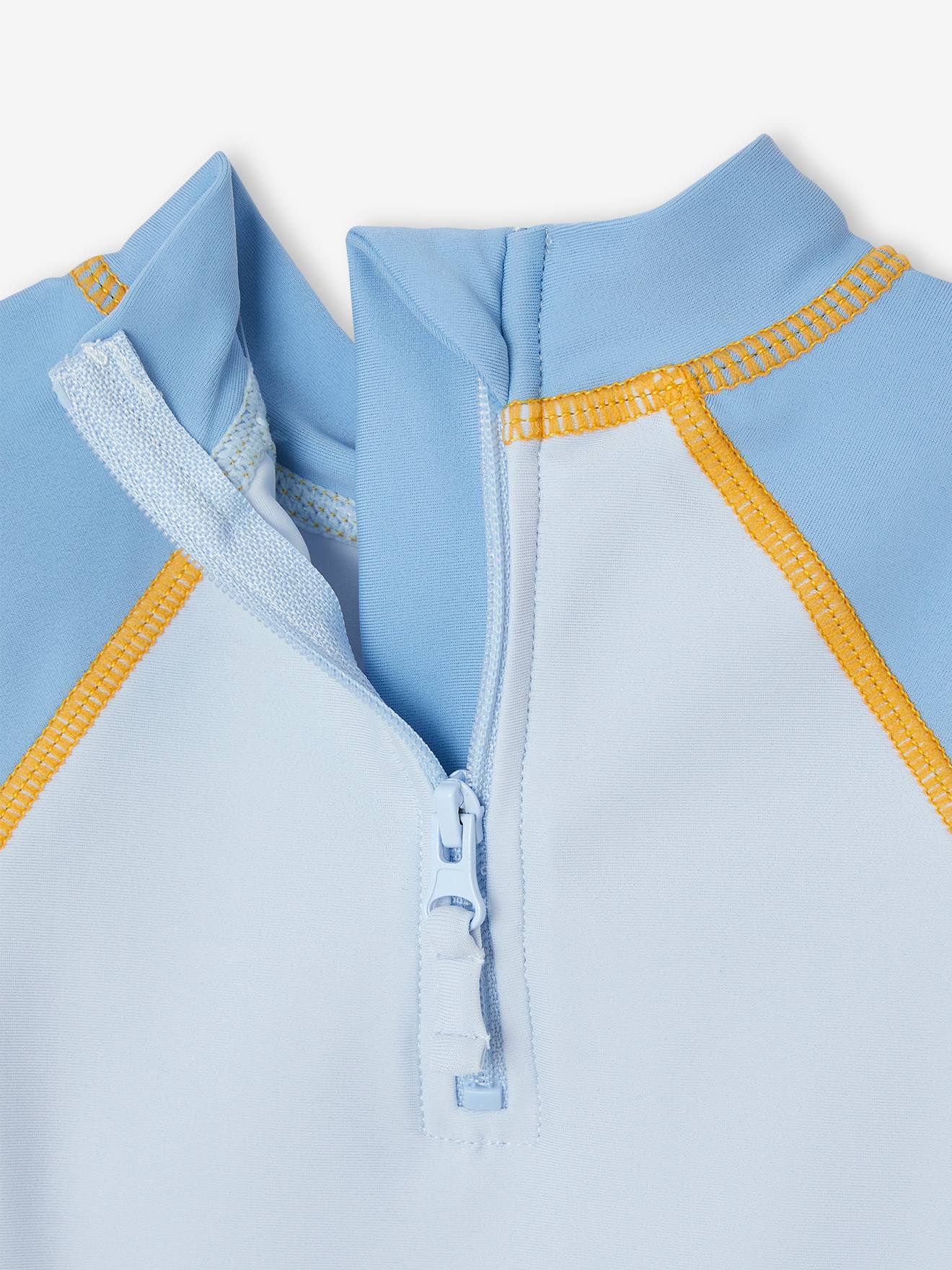 Vertbaudet Jungen Baby-Set mit UV-Schutz: Shirt, Badehose & Sonnenhut Oeko-Tex - aquamarine