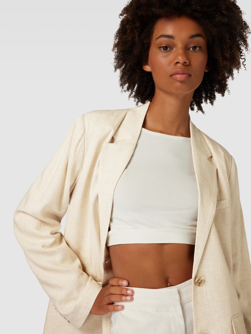 Blazer mit Pattentaschen Modell 'Josie' in beige