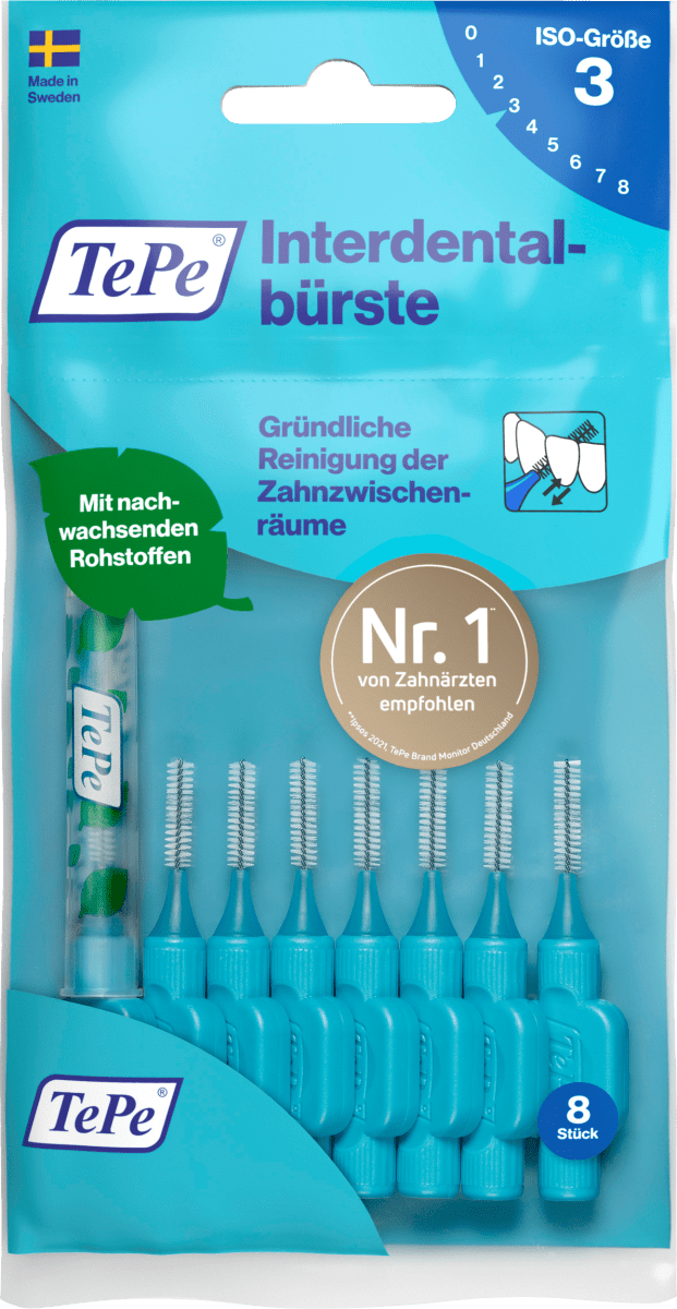 Interdentalbürsten blau 0,6 mm ISO 3, 8 St