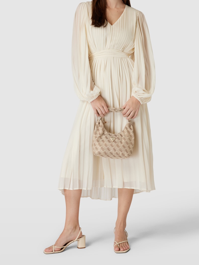 Handtasche mit Label-Details Modell 'VELINA' in gold