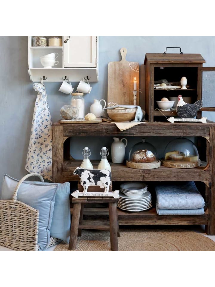 Chic Antique Geschirrtuch AIX Weiß mit blauen Blumen günstig kaufen onesize