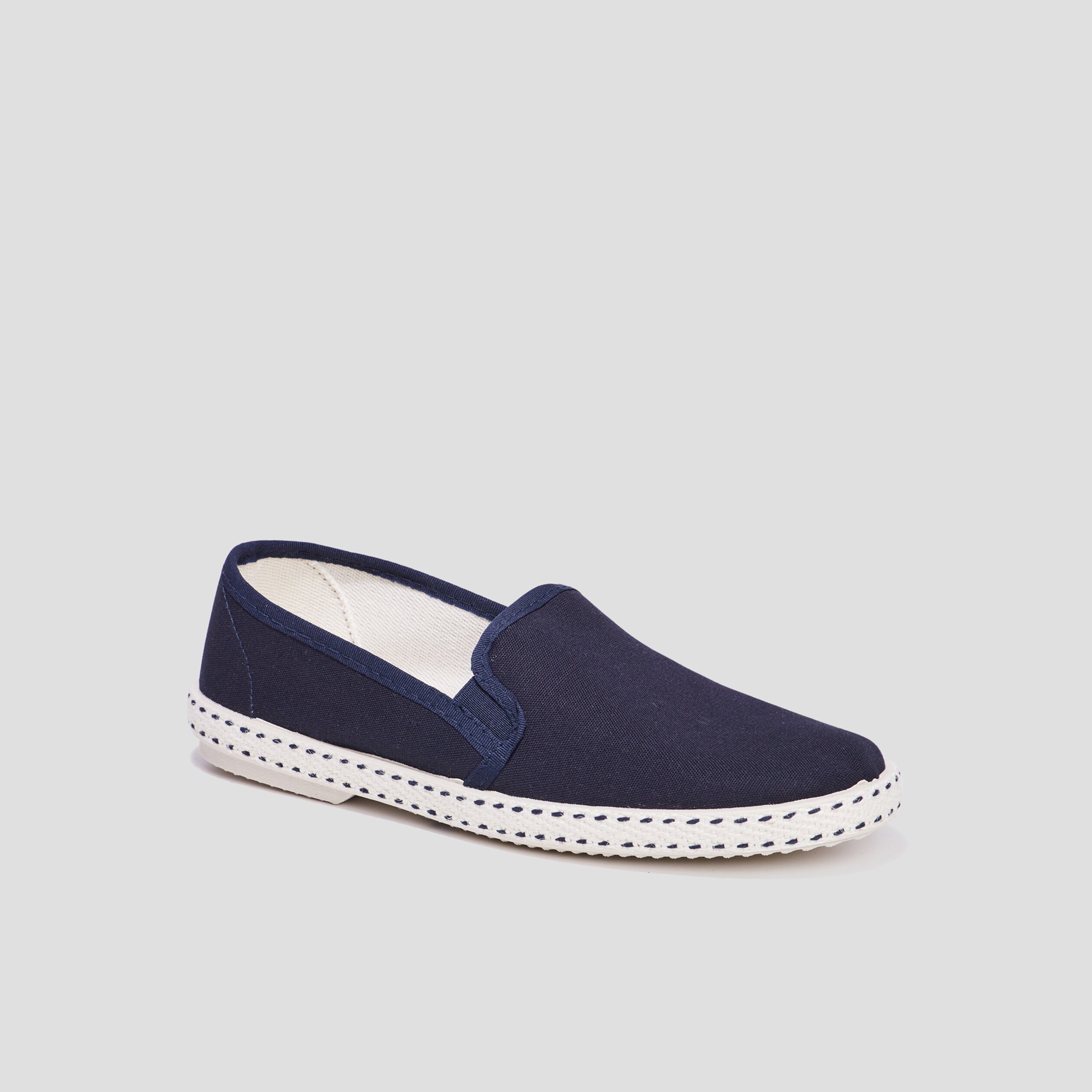 Espadrilles plates à détails tressés bleu homme | La Halle