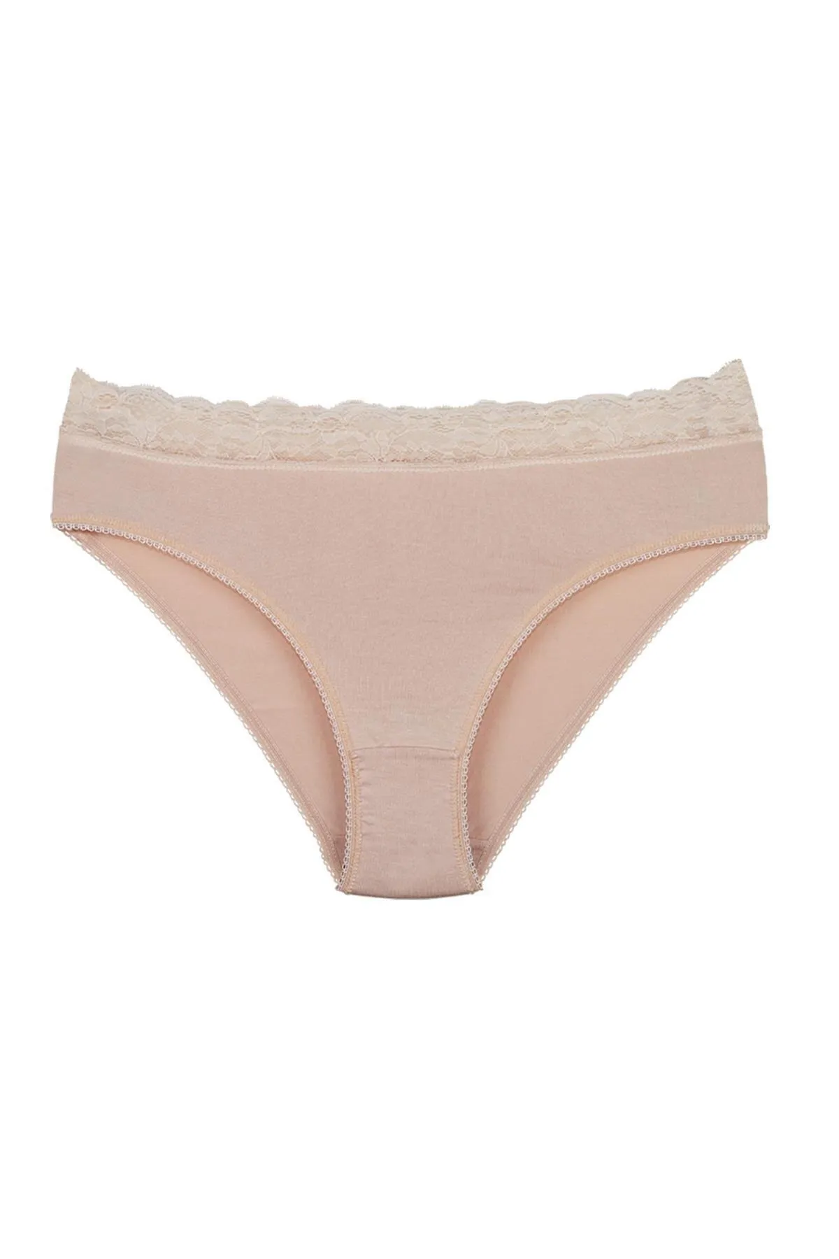 Sensu  5er-Pack Slip-Höschen aus Bio-Bambusstoff mit Spitze und Taille für Damen – Kts3081