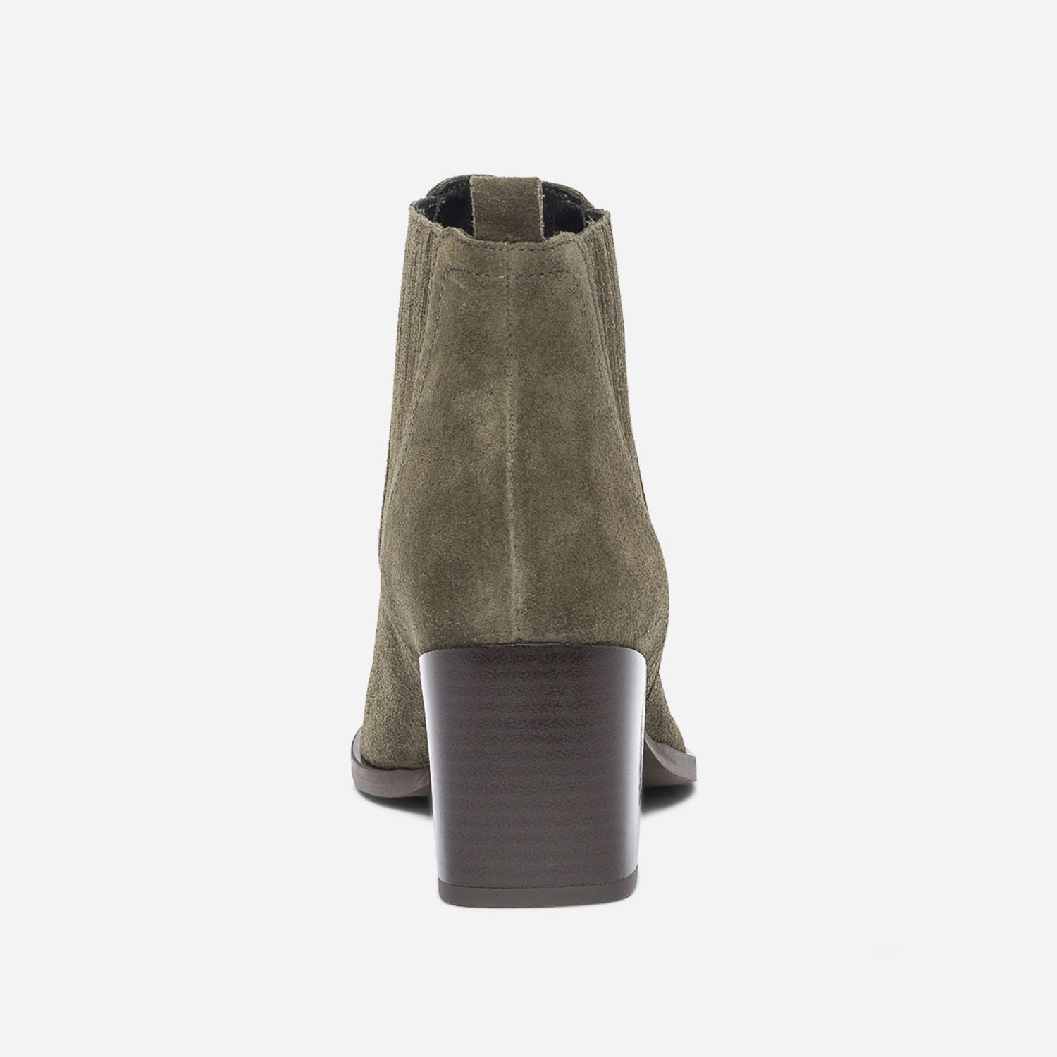 Chelsea boots TEXTO kaki en cuir velours