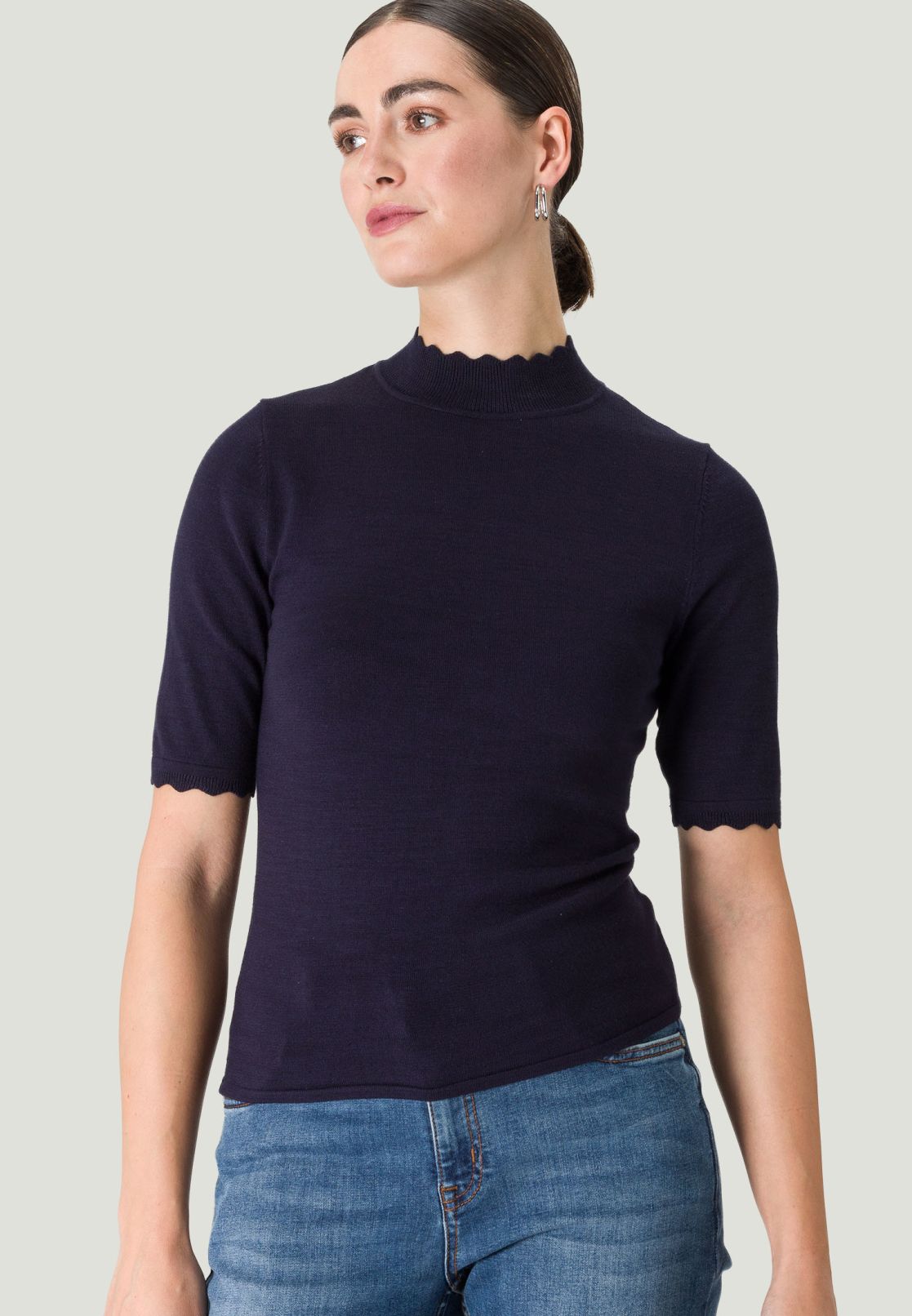 Pullover mit Stehkragen