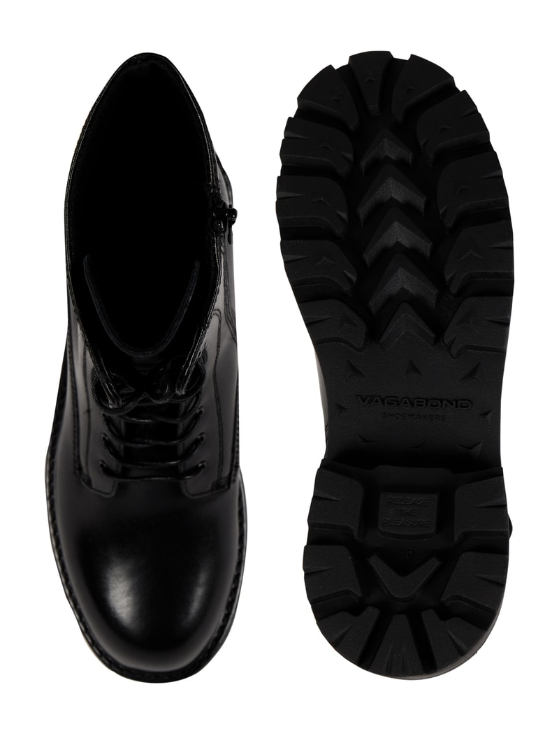 Boots aus Leder in schwarz
