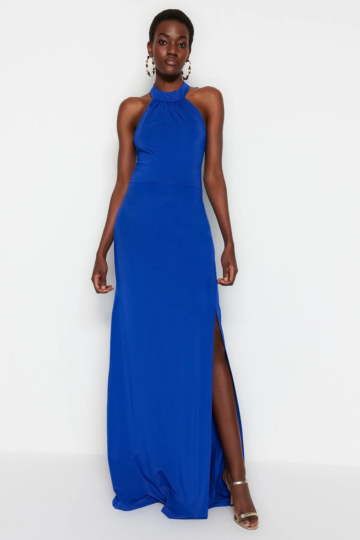 Trendyol Collection  Langes gestricktes Abendkleid von Saks TPRSS23AE00040