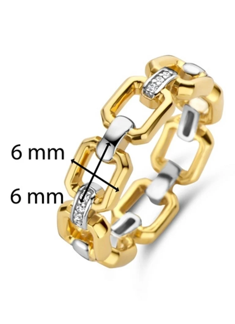 TE SIENTO - Inel Chapado din Milano din aur 12292ZY