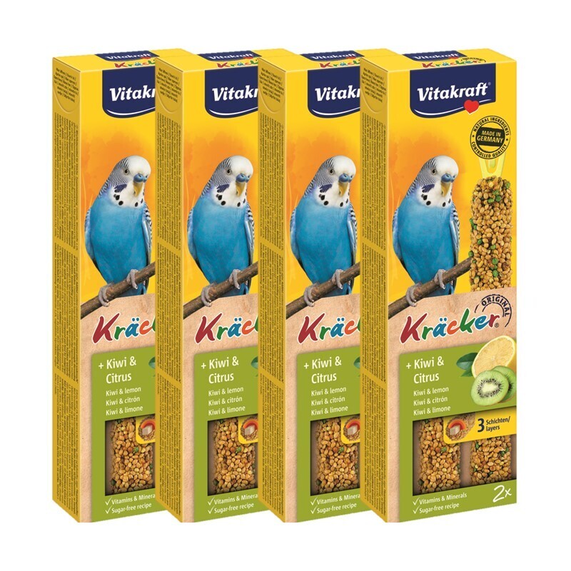 Vitakraft Snacks Vitakraft Kräcker Wellensittich 4x2er Kiwi-Citrus