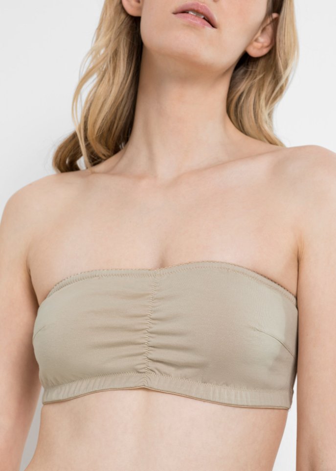 Bandeau BH (Cup A und B) mit Bio-Baumwolle (2er Pack)