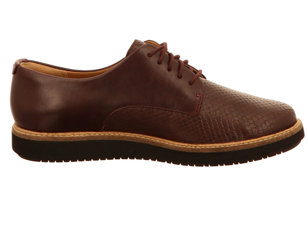 CLARKS Freizeit Schnürer rot Glick Darby