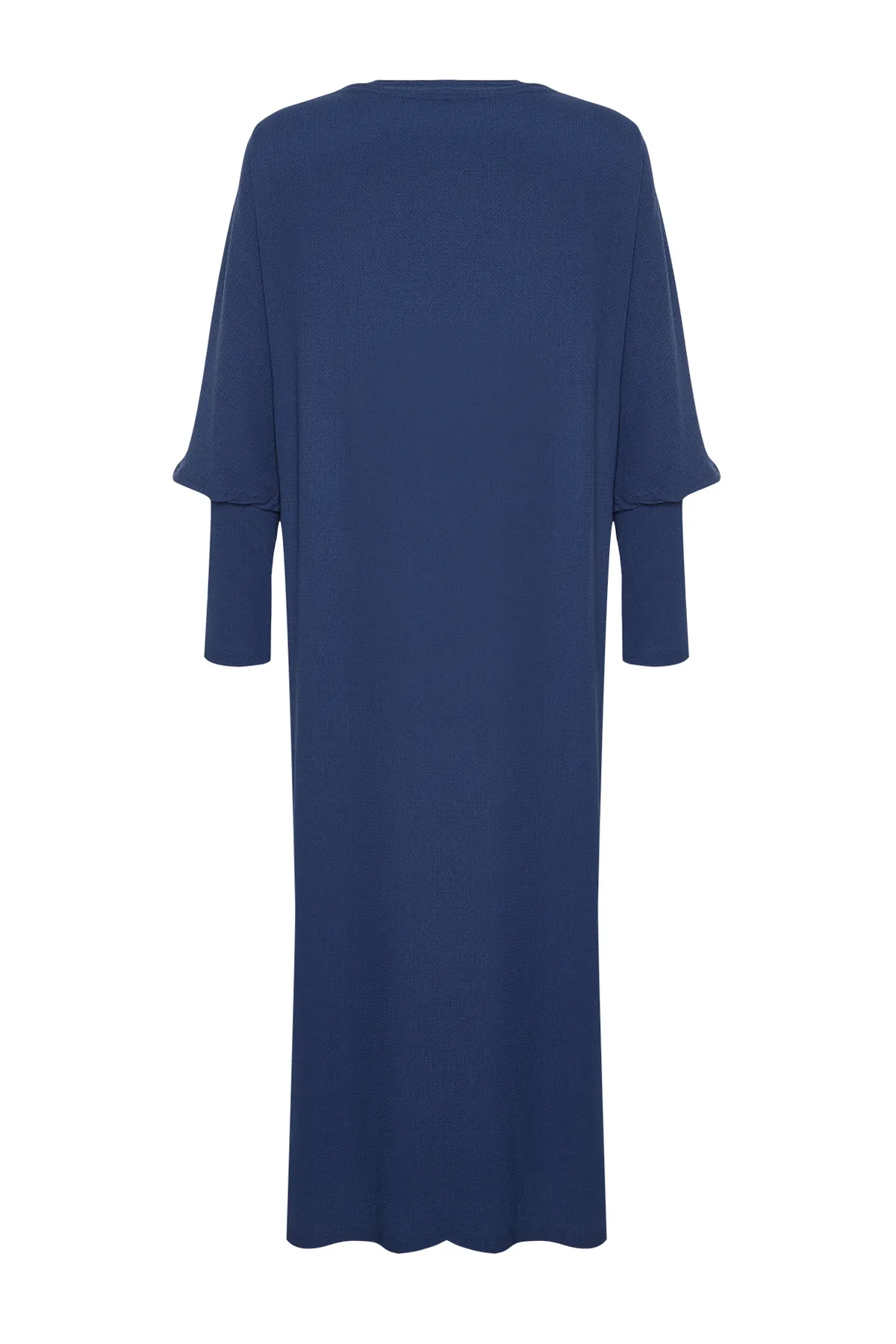 Trendyol Modest  Blauer Wickel-Kimono-Kleid-Strickanzug TCTSS24EB00203