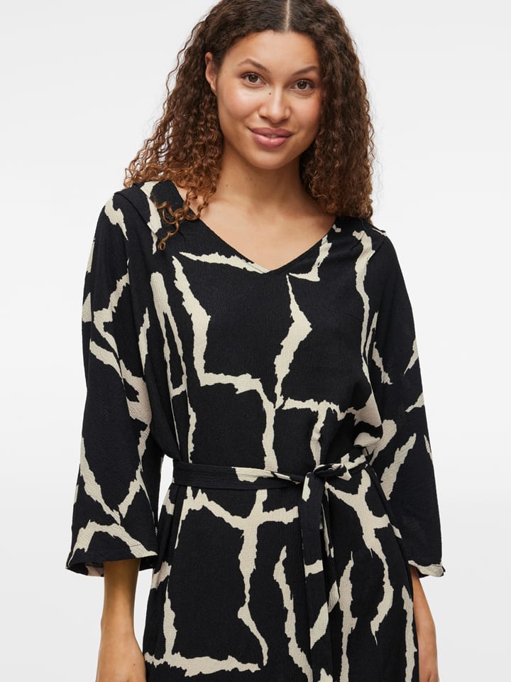 Vila Kleid in Schwarz/ Beige günstig kaufen