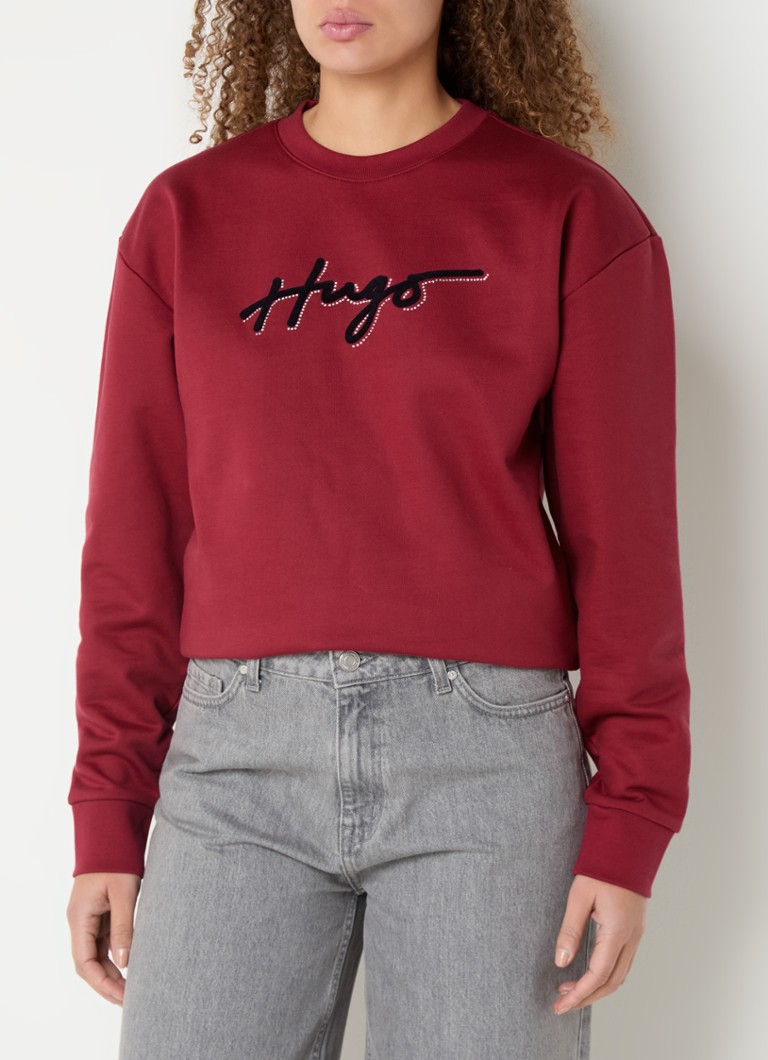 Hanorac HUGO BOSS Easy Crew cu logo imprimat.