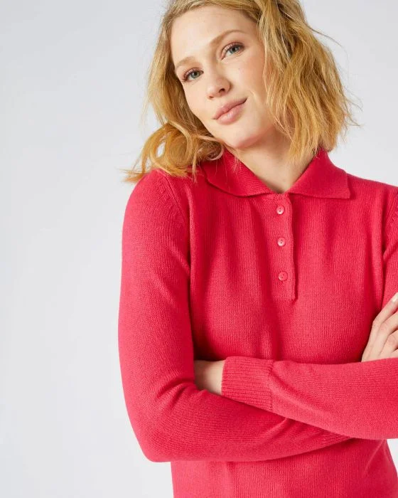 Pull col polo manches longues