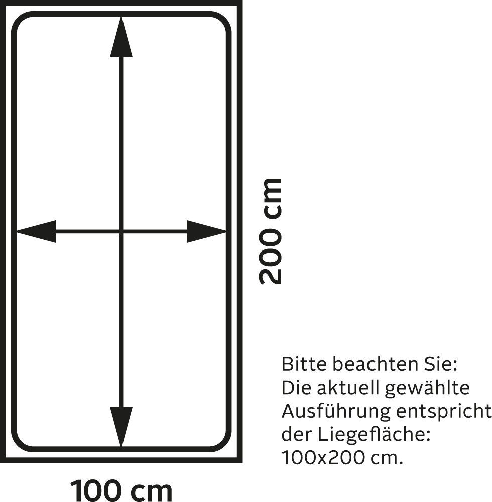 Maintal Polsterbett, mit verstellbaren Kopfteilen