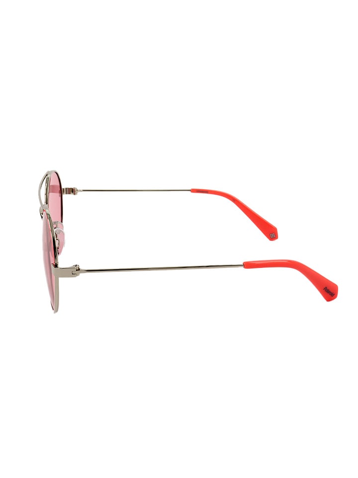 Polaroid Damen-Sonnenbrille in Silber/ Rosa günstig kaufen 55