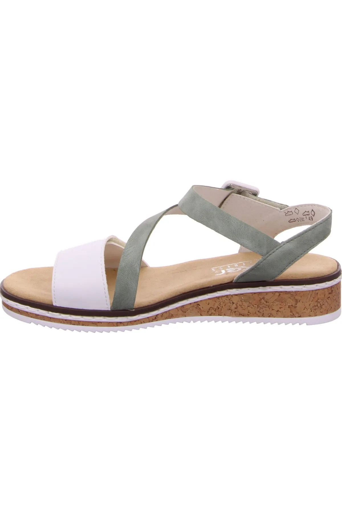Rieker  Sandalette - Mehrfarbig - Flacher Absatz