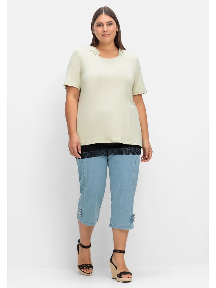 sheego Shirt-Verlängerung in schwarz günstig kaufen