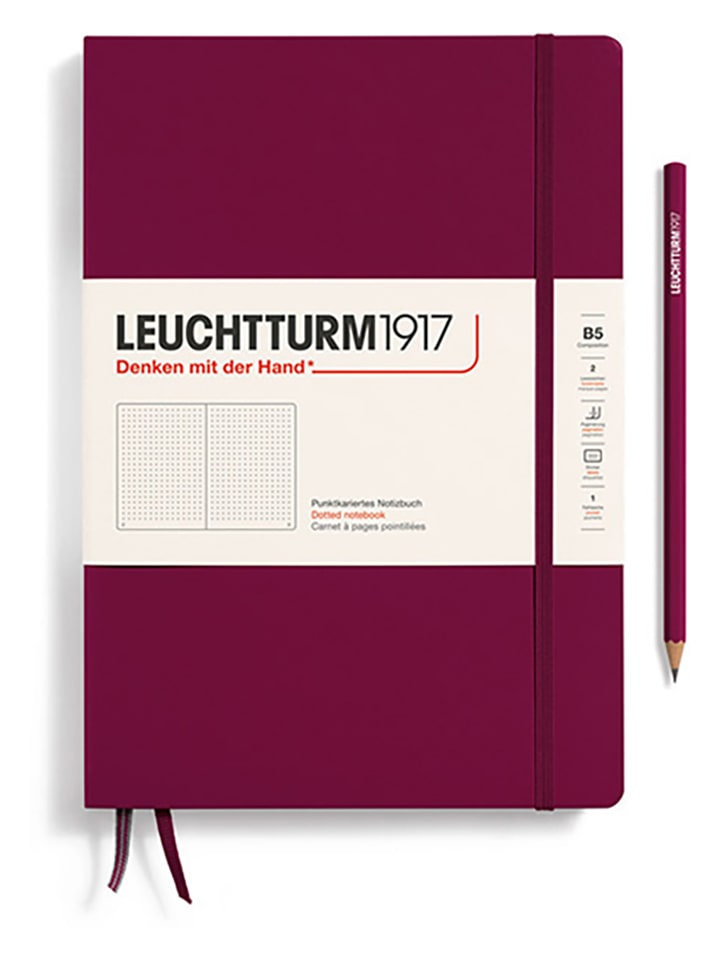 LEUCHTTURM1917 Gepunktetes Notizbuch in Bordeaux - B5 günstig kaufen onesize
