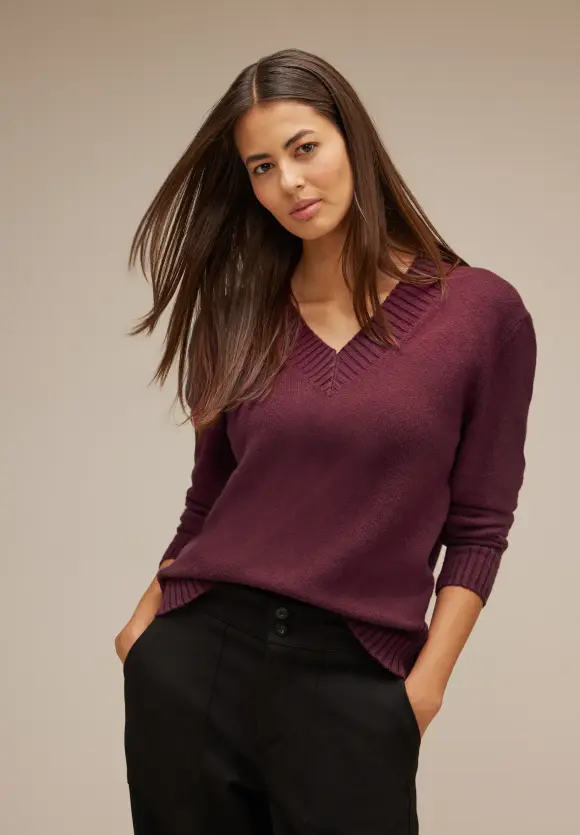 Street One Pullover mit V-Ausschnitt