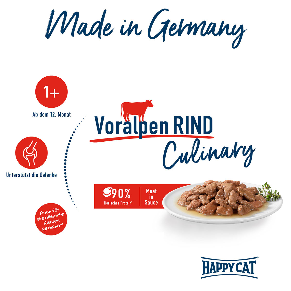 Happy Cat Meat in Sauce Voralpen Rind günstig kaufen bei ZooRoyal