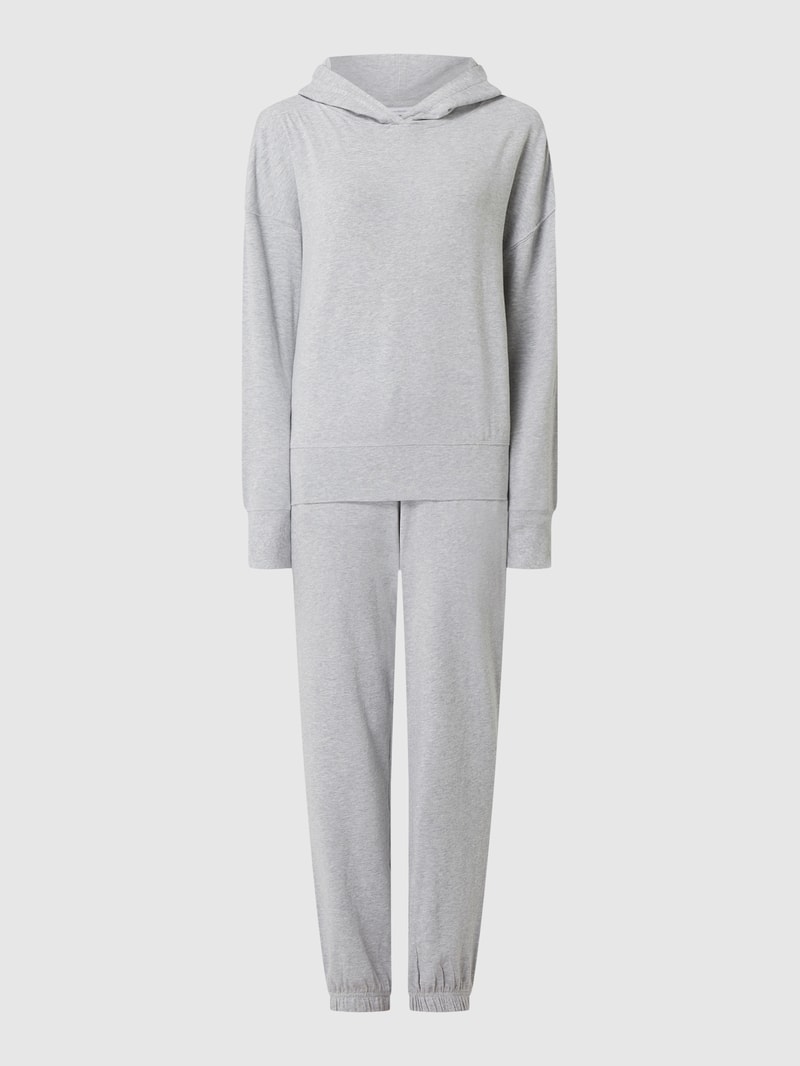 Loungewear im Set in silber meliert