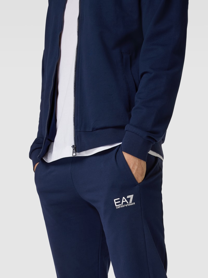 Trainingsanzug mit Logo-Print in marineblau