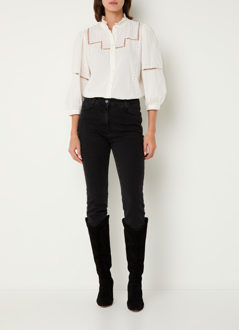 ba&sh Chemise tamie blouse with openwork detail