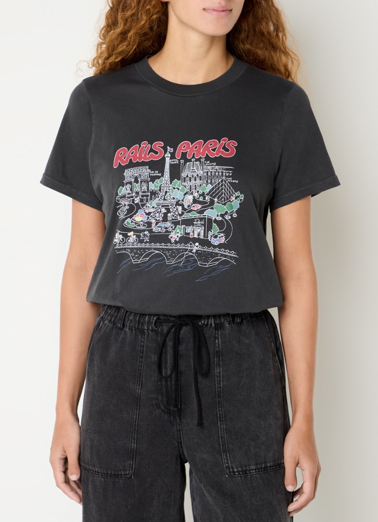 Tricou Rails Boyfriend cu logo imprimat