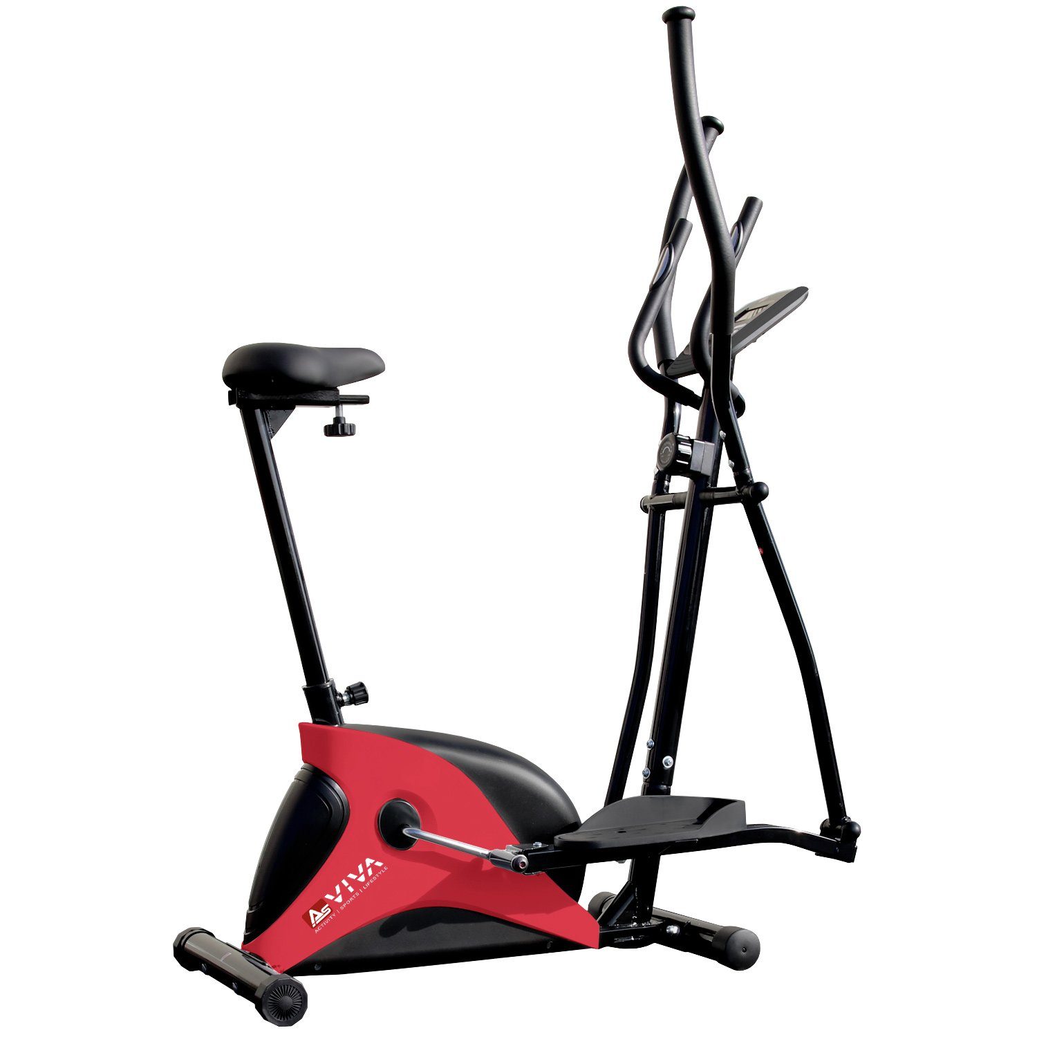 AsVIVA Crosstrainer & Heimtrainer AsVIVA C16 Bluetooth rot 2 in 1 Cardio