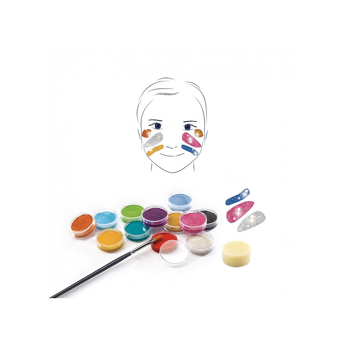 Kinderschminke Palette 6 Farben