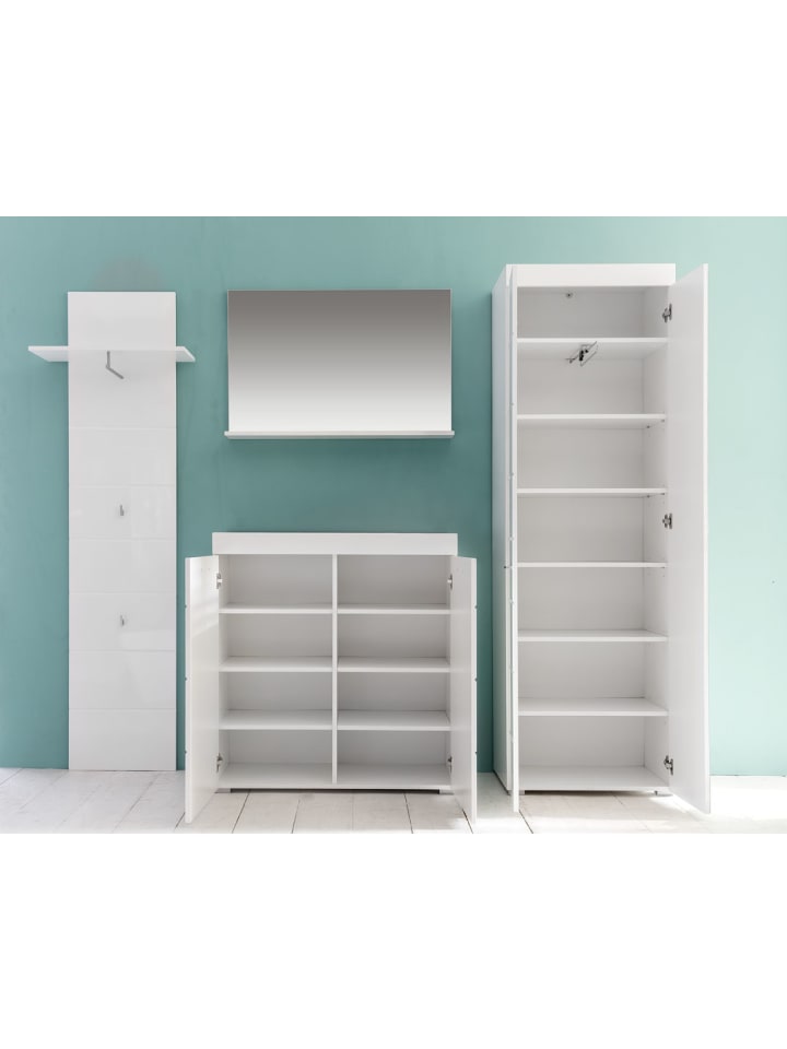 ebuy24 Garderobenaufstellung Amira B Weiß 233 x 38 cm günstig kaufen onesize