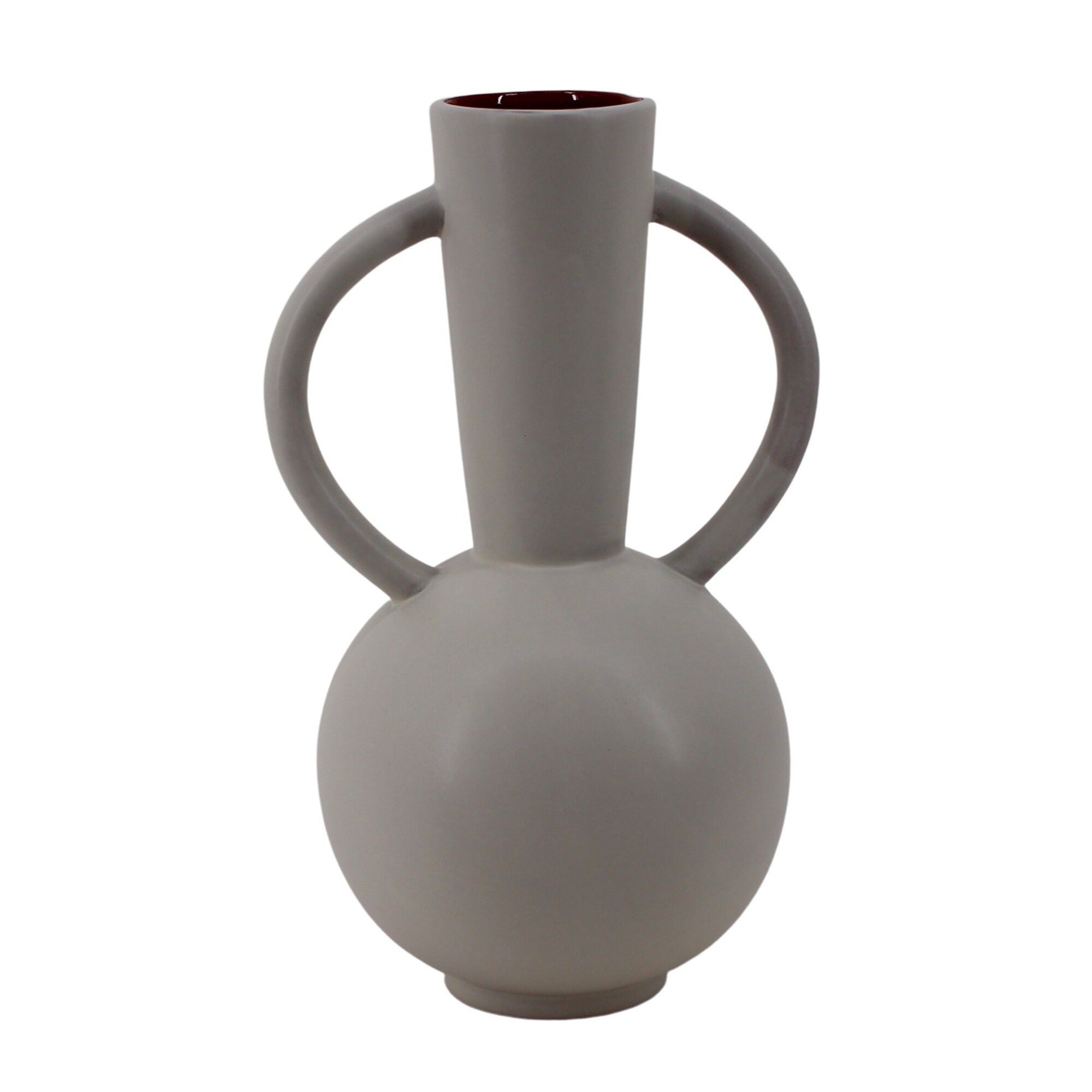 Vase rond céramique, double anses