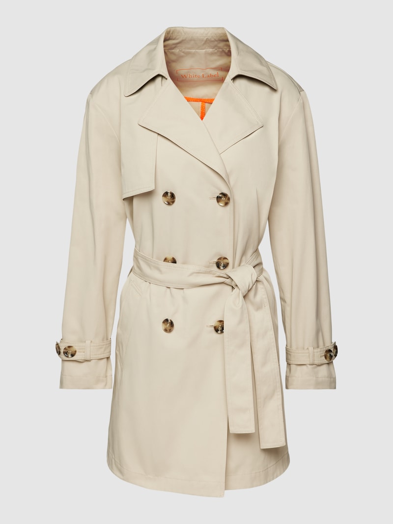 Trenchcoat mit Reverskragen in sand