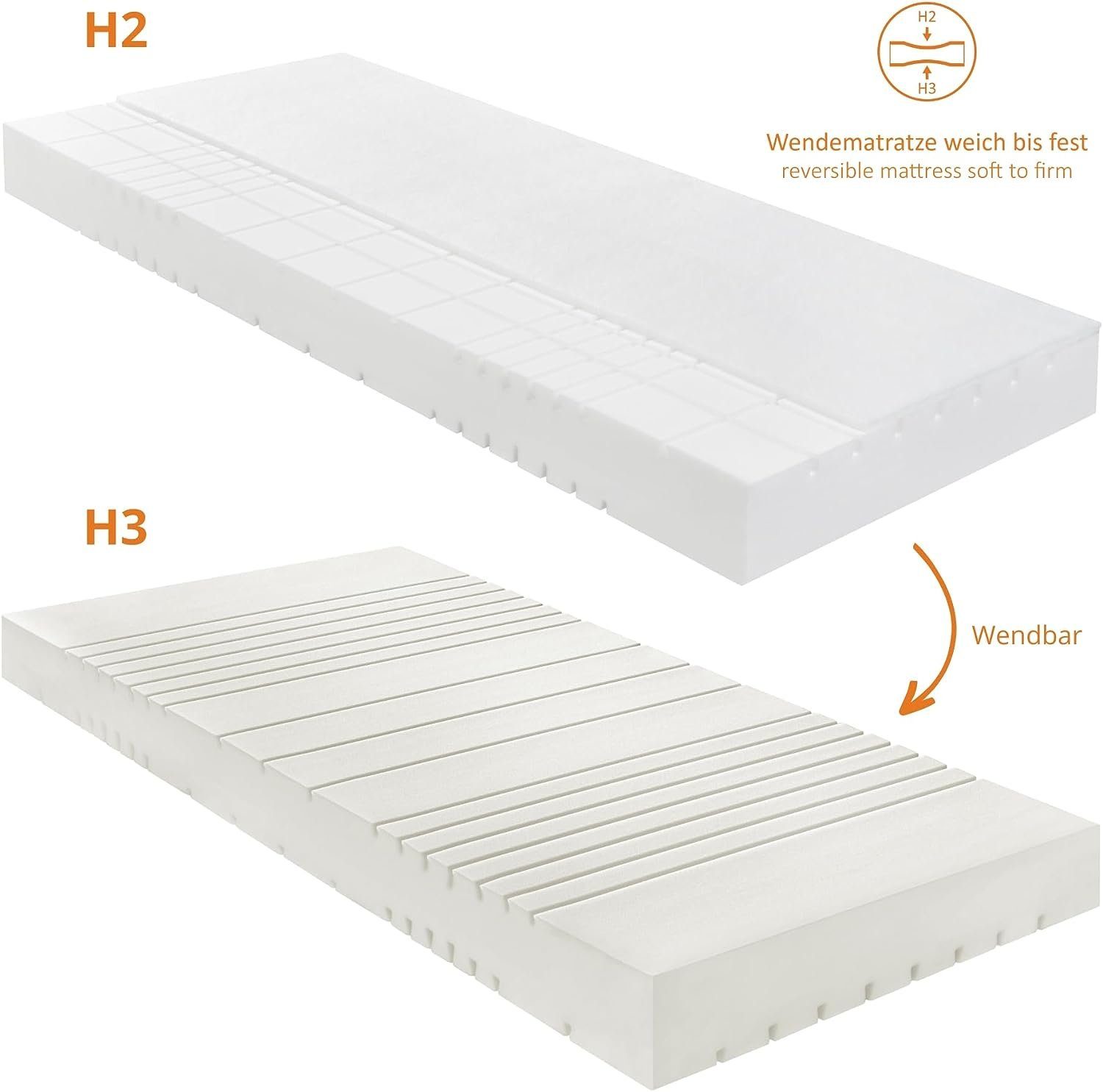 Kaltschaummatratze Bodyprotect 500 Duo, sleepling, 16 cm hoch, Wendematratze mit zwei unterschiedlich festen Liegeseiten, 7-Liegezonen
