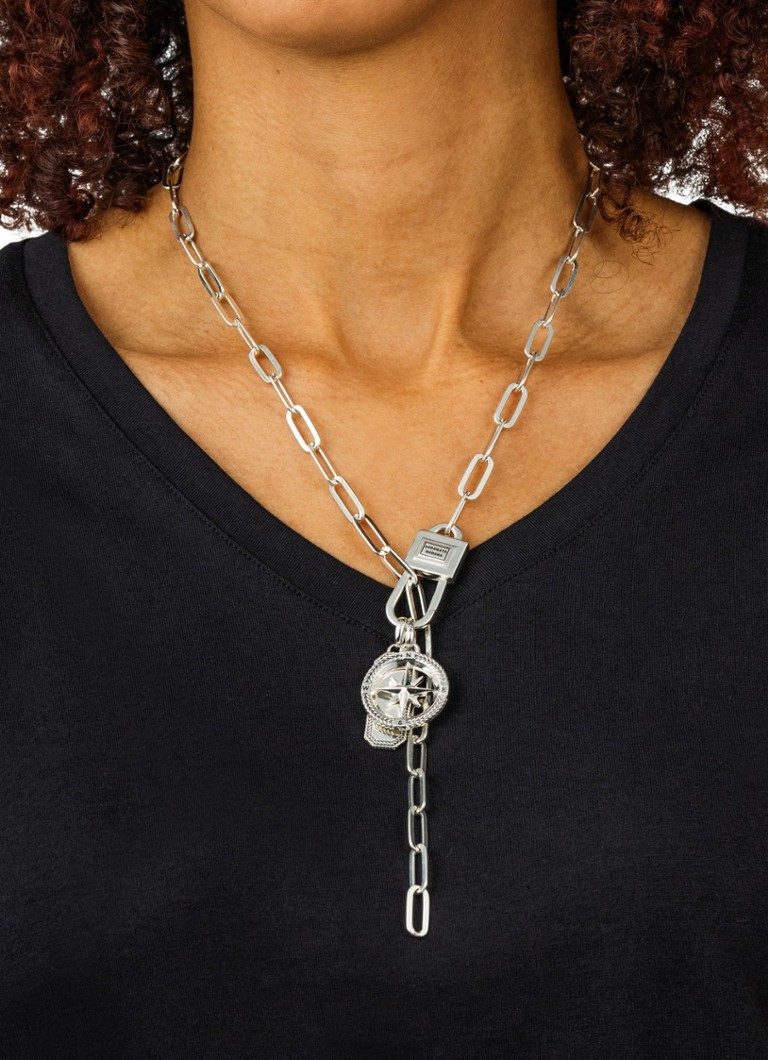 Chaîne à maillons Bouddha à Bouddha en argent
