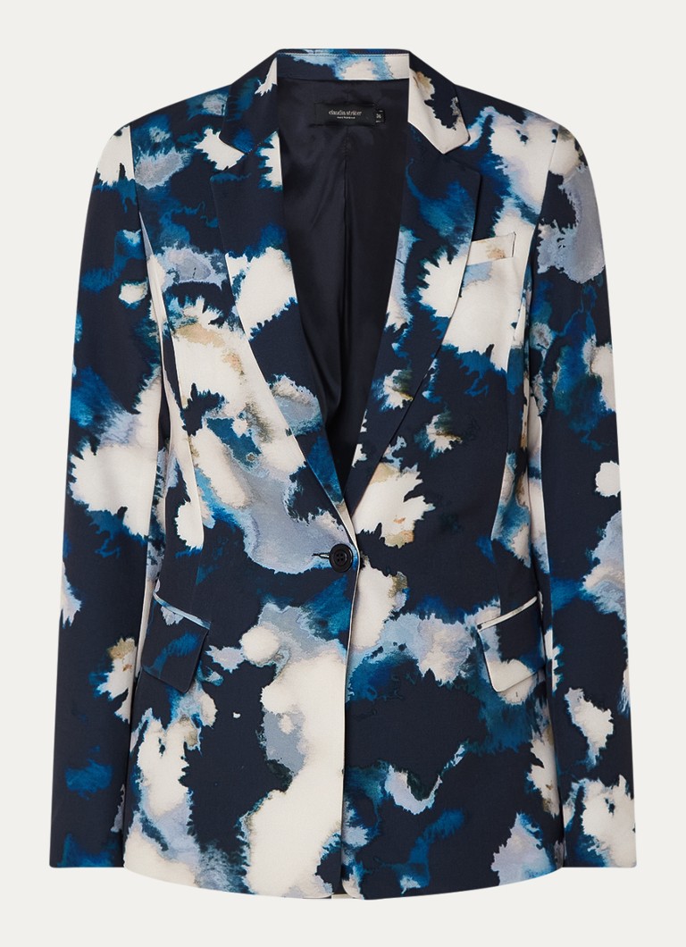 Claudia Sträter Blazer with shoulder pads and print