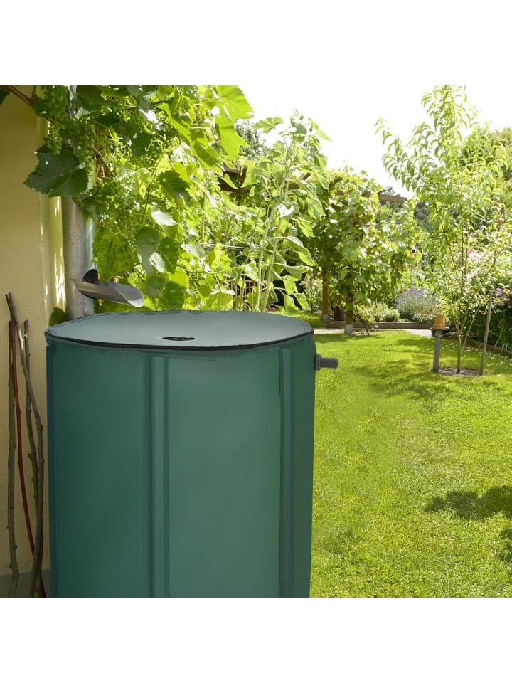COSTWAY 225L Regentonne mit Überlaufventil 60x60x80cm in Grün günstig kaufen onesize